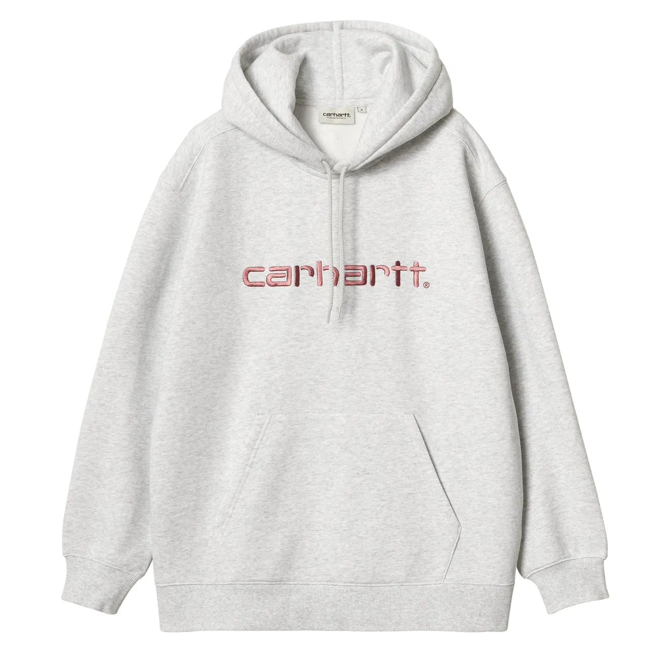 Date night Business casual Carhartt WIP Womens Hooded Sweat Ash Heather / Dusty Rose