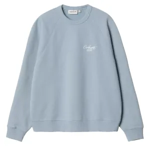 Cozy Warmth Functional Features Carhartt WIP Womens Signature Sweat Dusty Ice / White