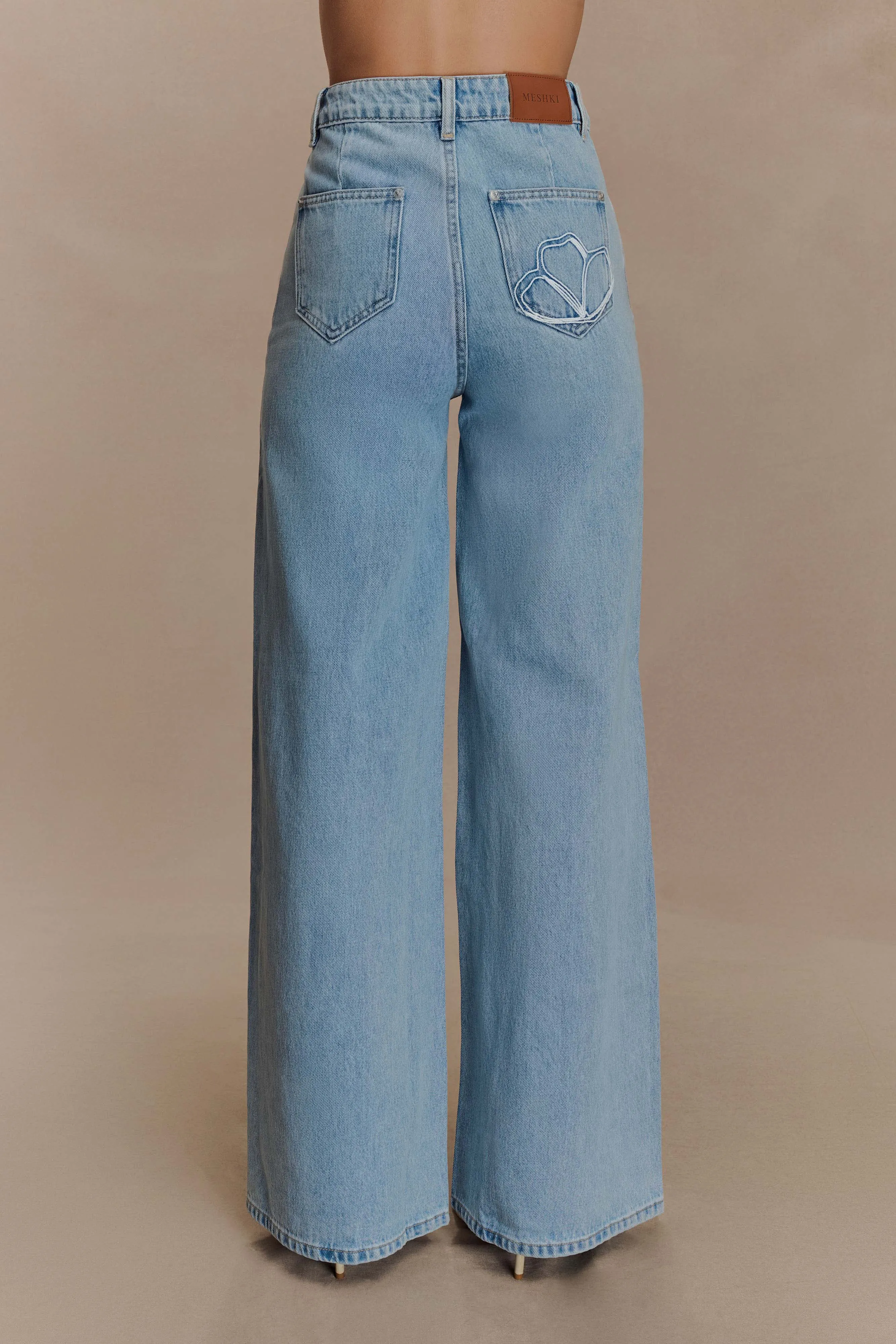 Wear It All Carmella Embroided Jeans - Mid Blue