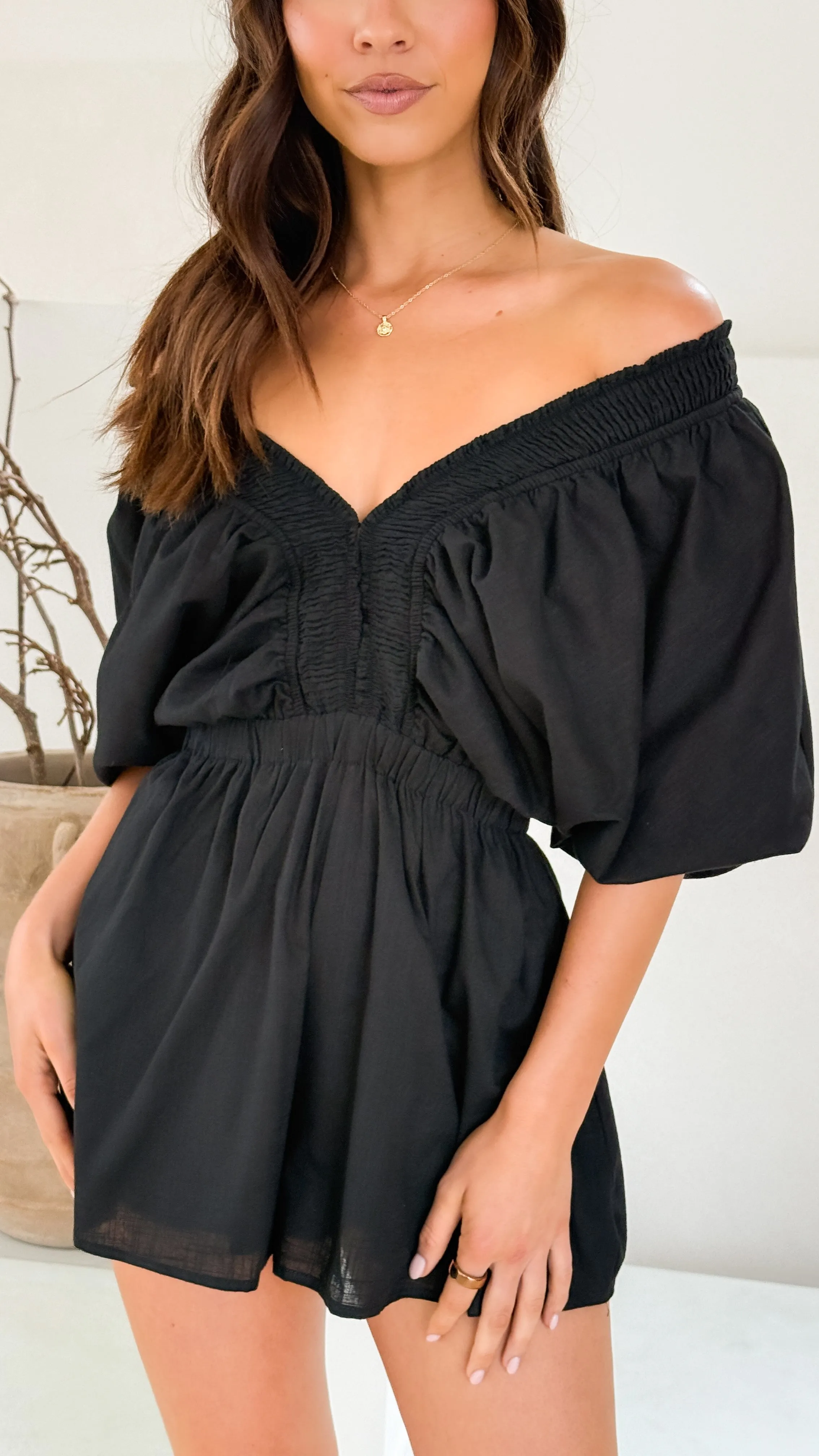 Carson Playsuit - Black Casual Blouse Stylish Jumper