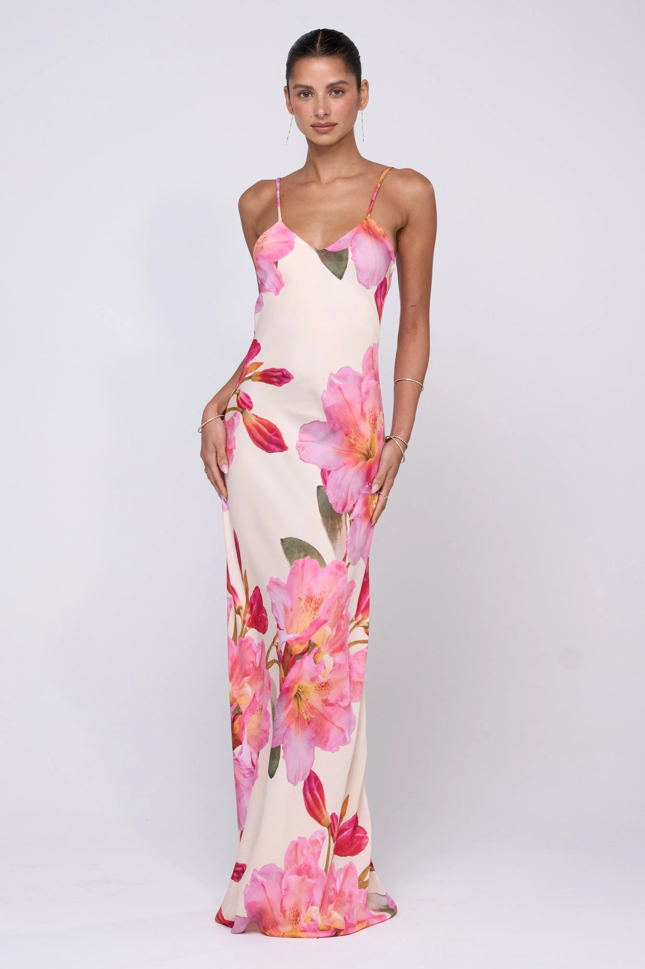 Luxury-Fabric Comfortable Style Rose Maxi in Lily
