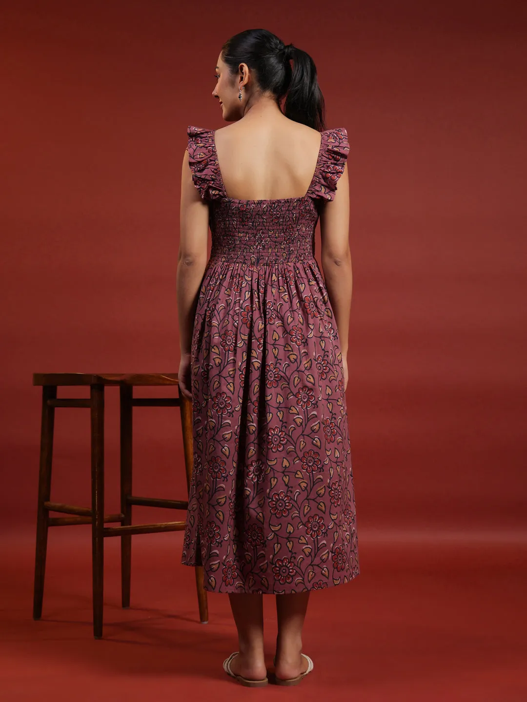 Women's Printed Fit and Flare Dress Heart Glow