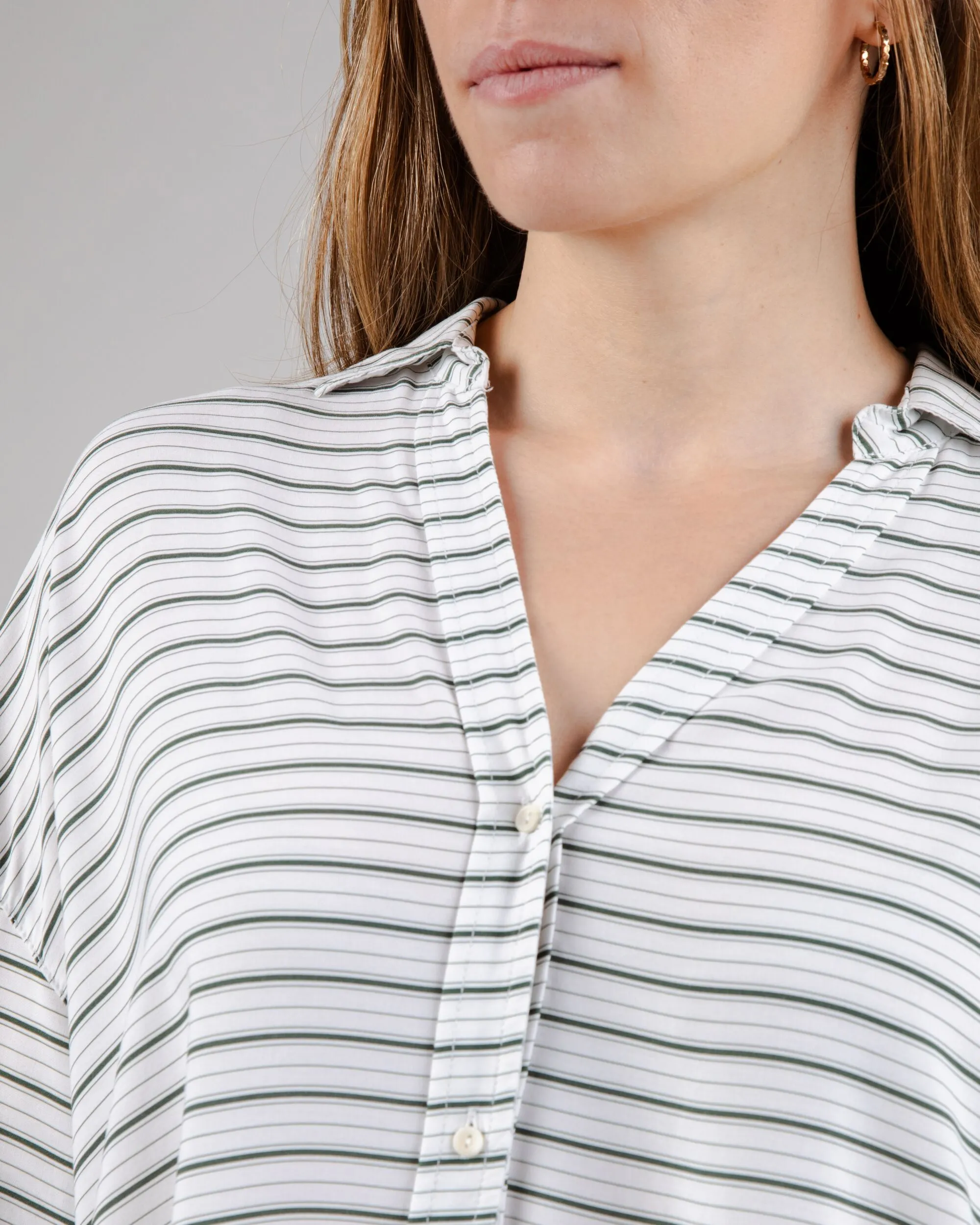 Soft Fit Wear Mix Oversize Cropped Blouse Kale