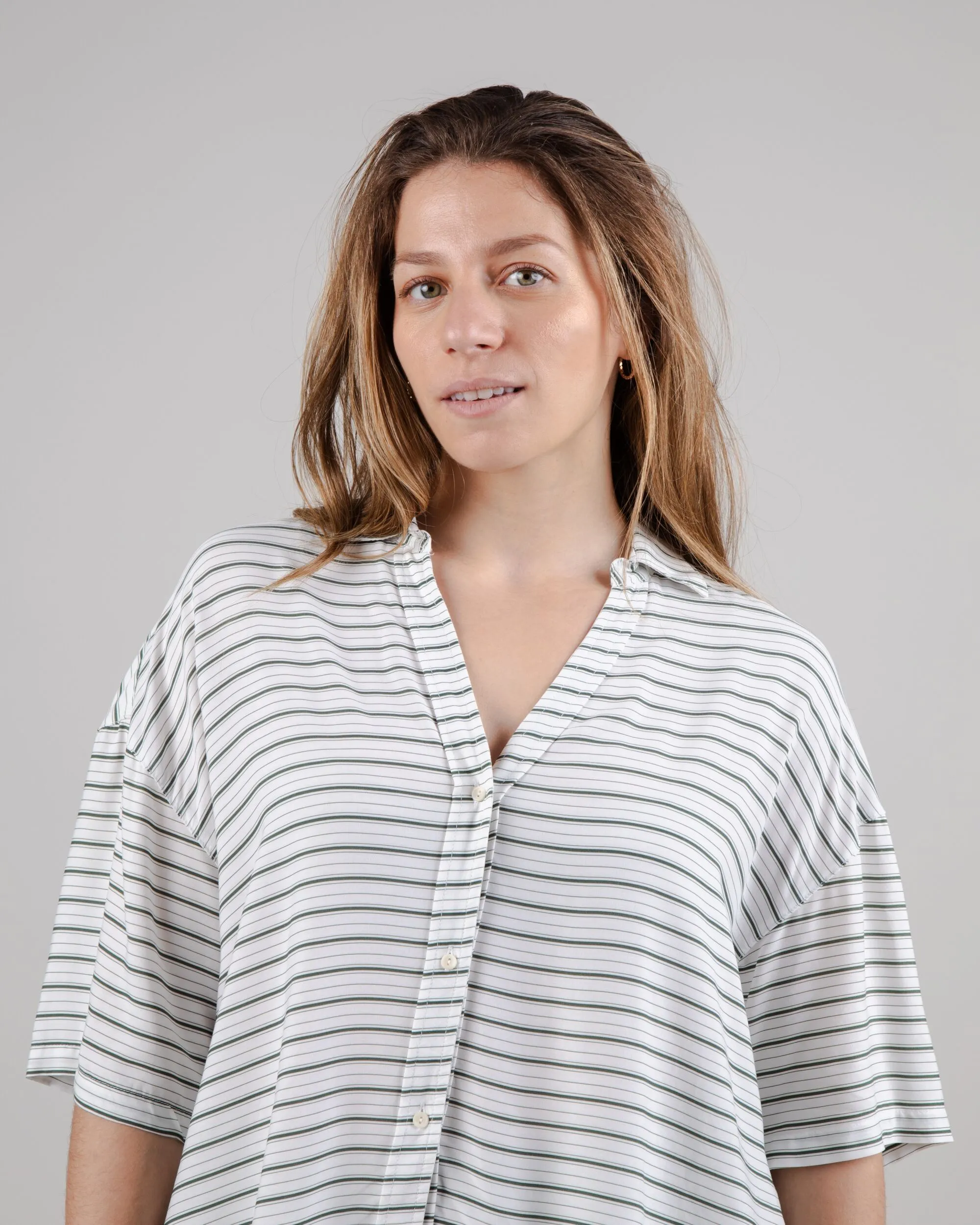 Quick Fit Comfort SoftTouchFinish Mix Oversize Cropped Blouse Kale