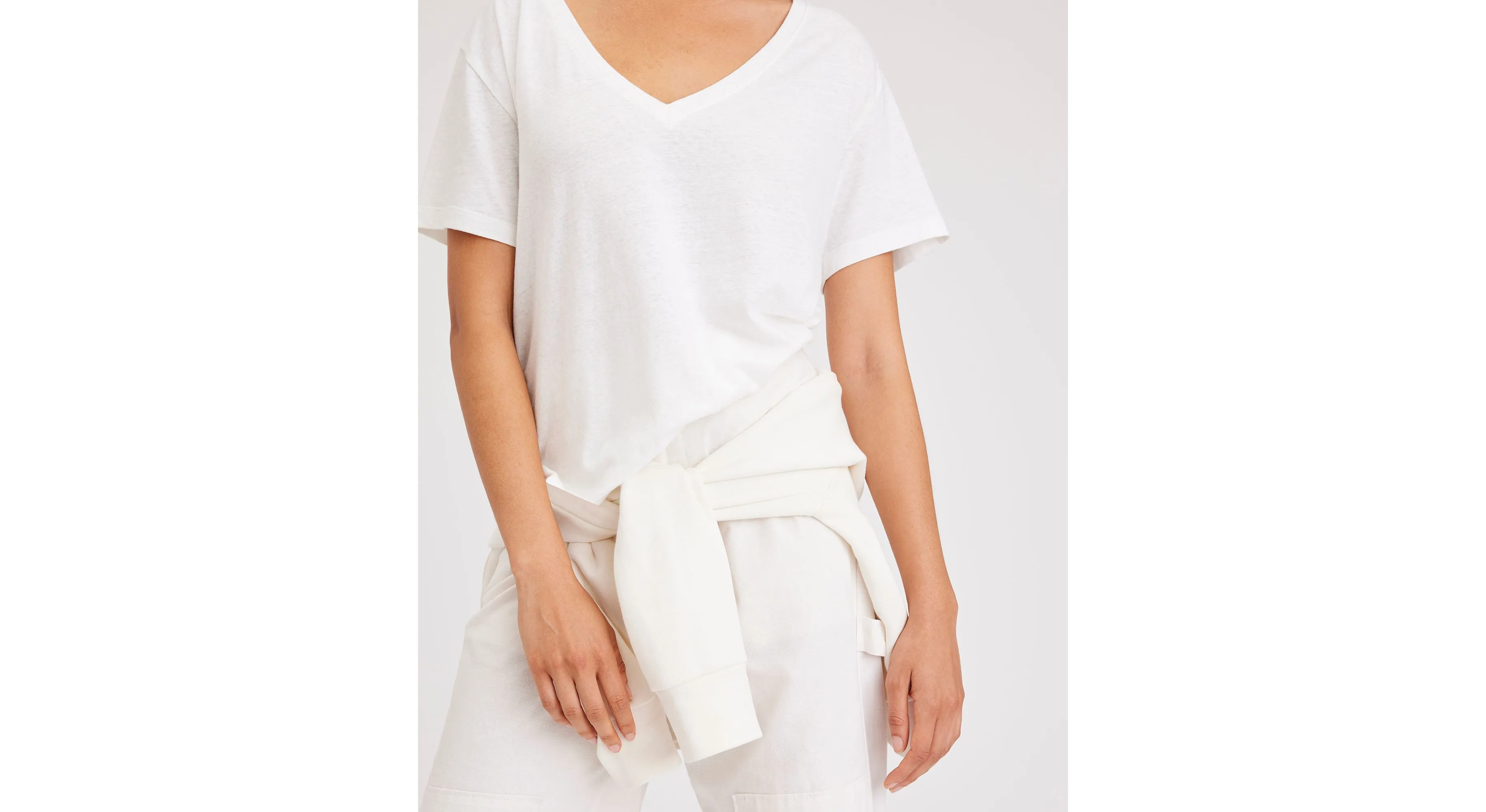 Deep V-Neck Tee, Regular Fit Comfortable fit