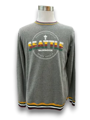 Seattle Stripe Crew Neck Sweatshirt Daily Bold