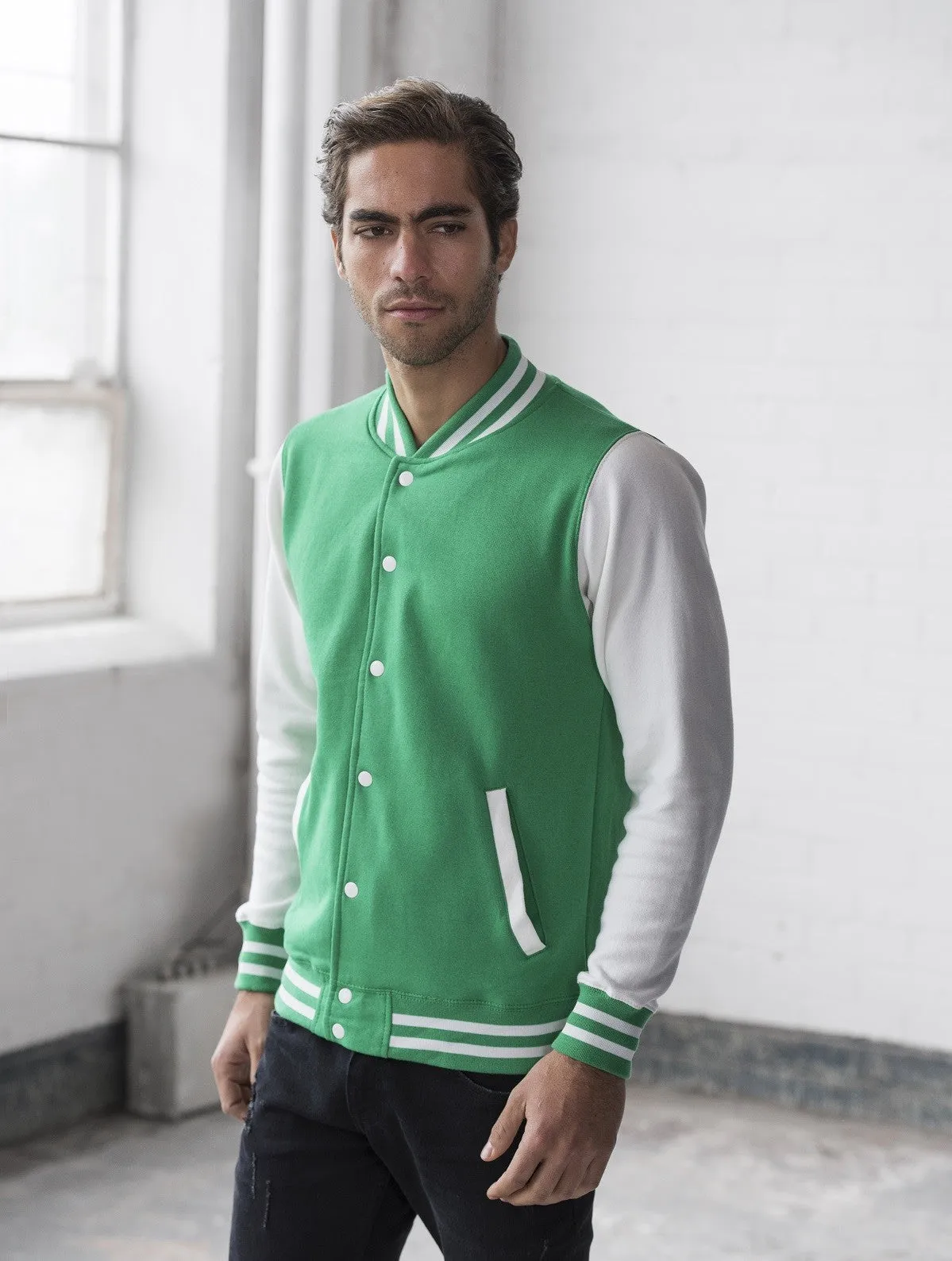 Varsity Jacket | BURGUNDY/HEATHER GREY active top