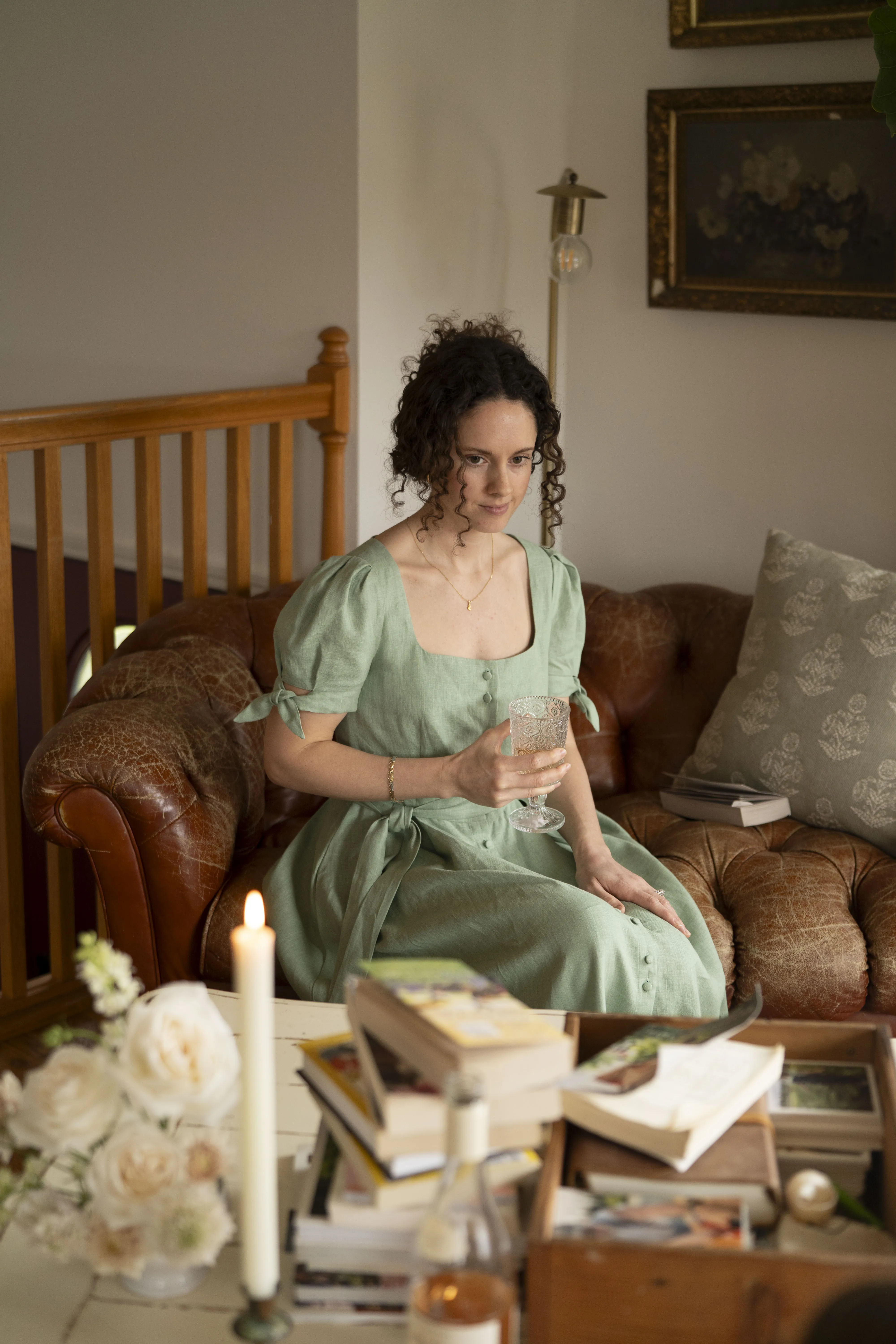 Fashion Forward Relaxed Wear Cherry Orchard Dress | Linen dress