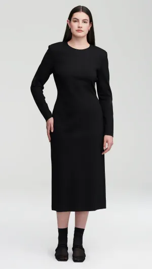 Bright bold dress Season Ready Work Dress in Ponte Jersey | Black