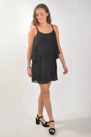 Chilly Comfort QuickReleaseClasp Chiffon Layered Strappy Dress
