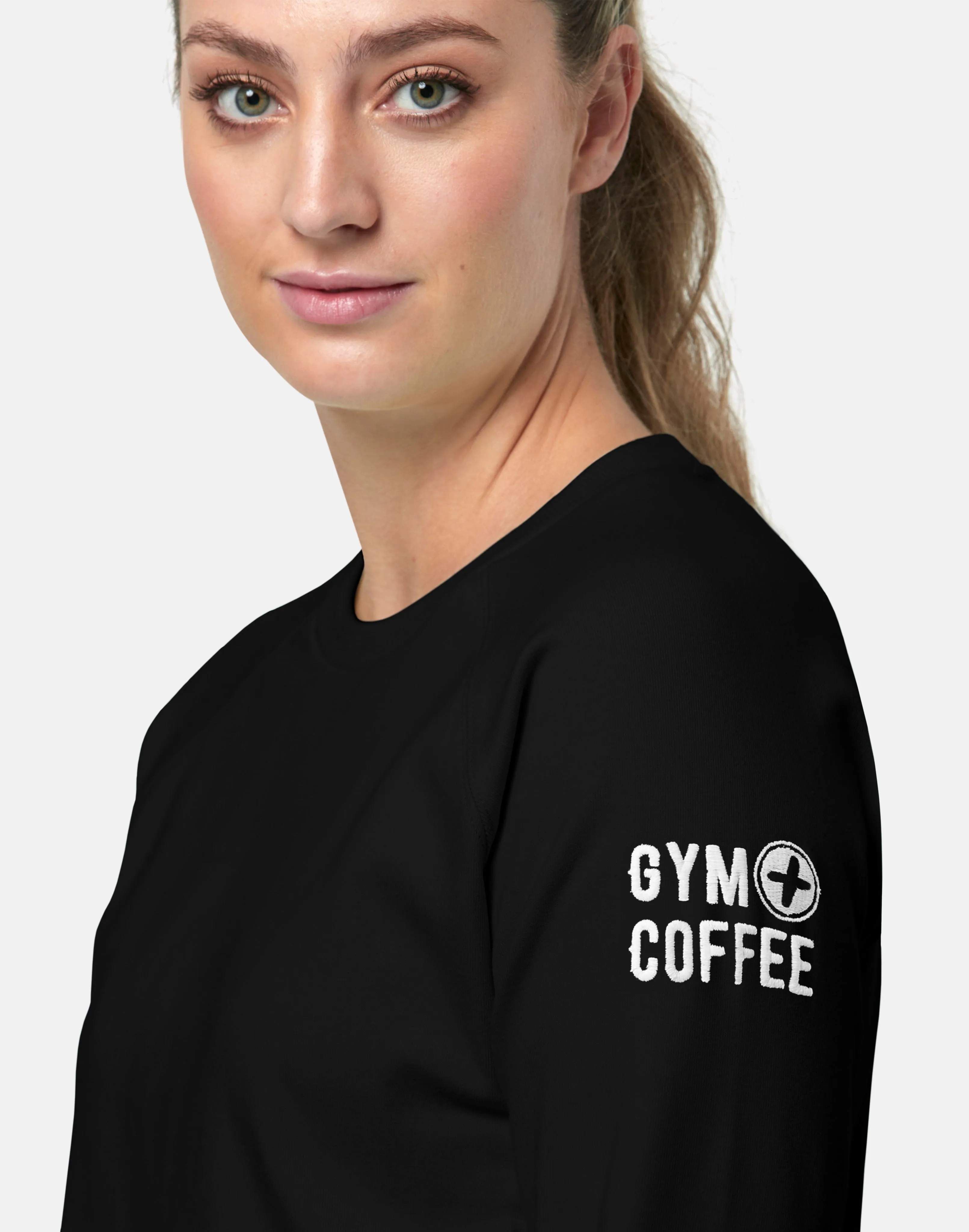 rhinestone accents Versatile Comfort Chill Crew in Black