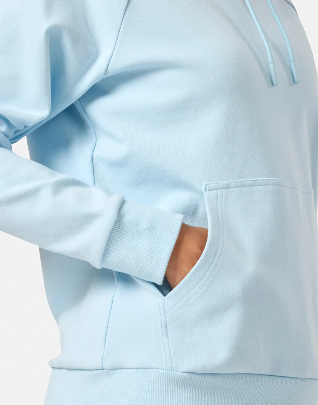 Weekend Minimal Work Wear Chill Hoodie in Baby Blue