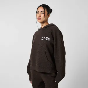 Knit CLSR Hoodie | Brown Marl Cozy And Stylish