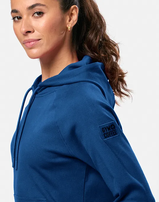 Chill Patch Hoodie in Petrol Blue Sporty Style