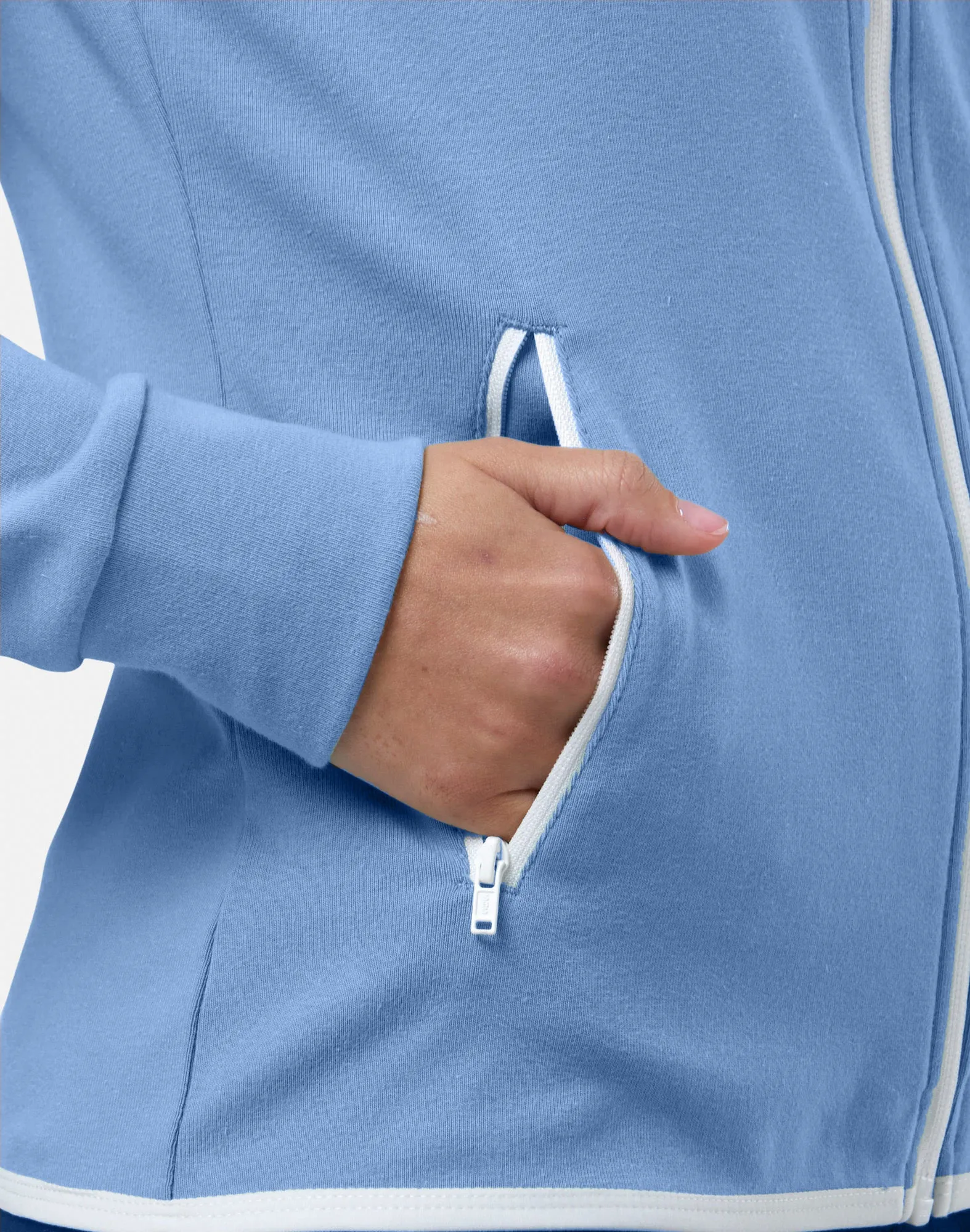 Chill Zip Hoodie in Oasis Blue Street Casual Unique