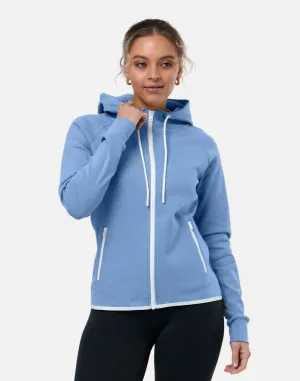 product promotion Short Sleeve Chill Zip Hoodie in Oasis Blue