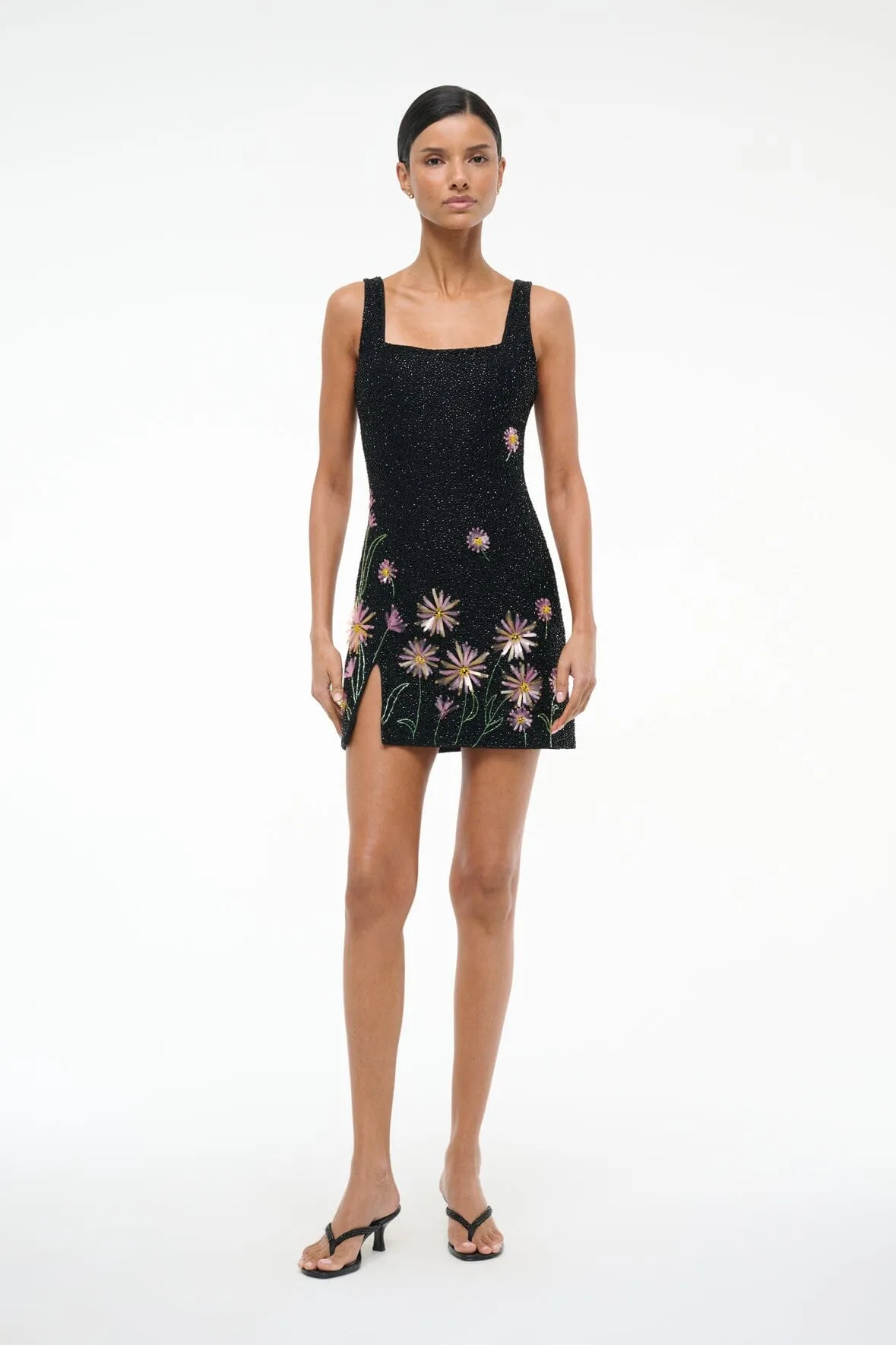 LE SABLE DRESS | DAHLIA DAYDREAM BLACK Modern Lines Workwear Comfort