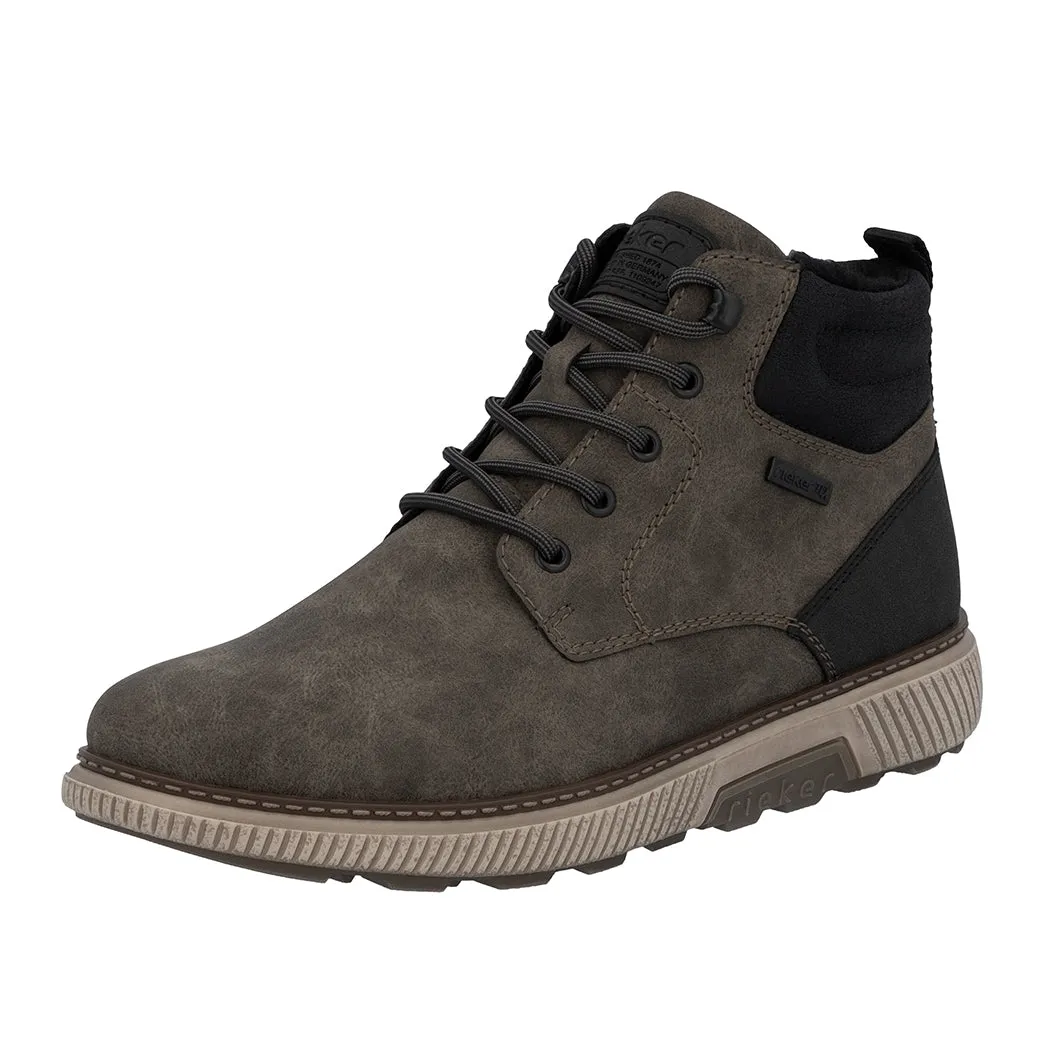 Weekend Hike Elastic Material Mens Rieker Stan 02 in Kaffee/Schwarz