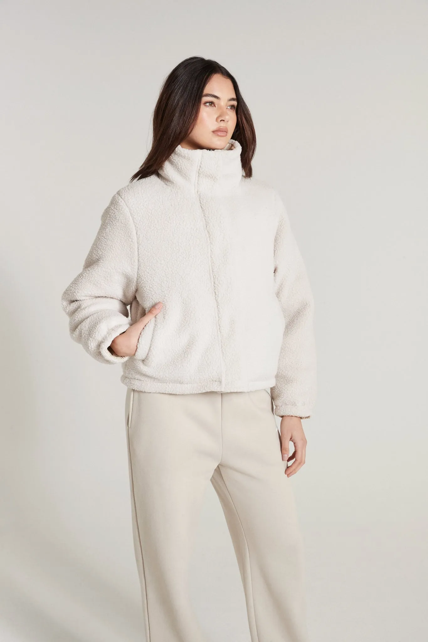 Durable Outer Layer Temperature Regulating Lining All Fenix Shearling Reversible Puffer Jacket