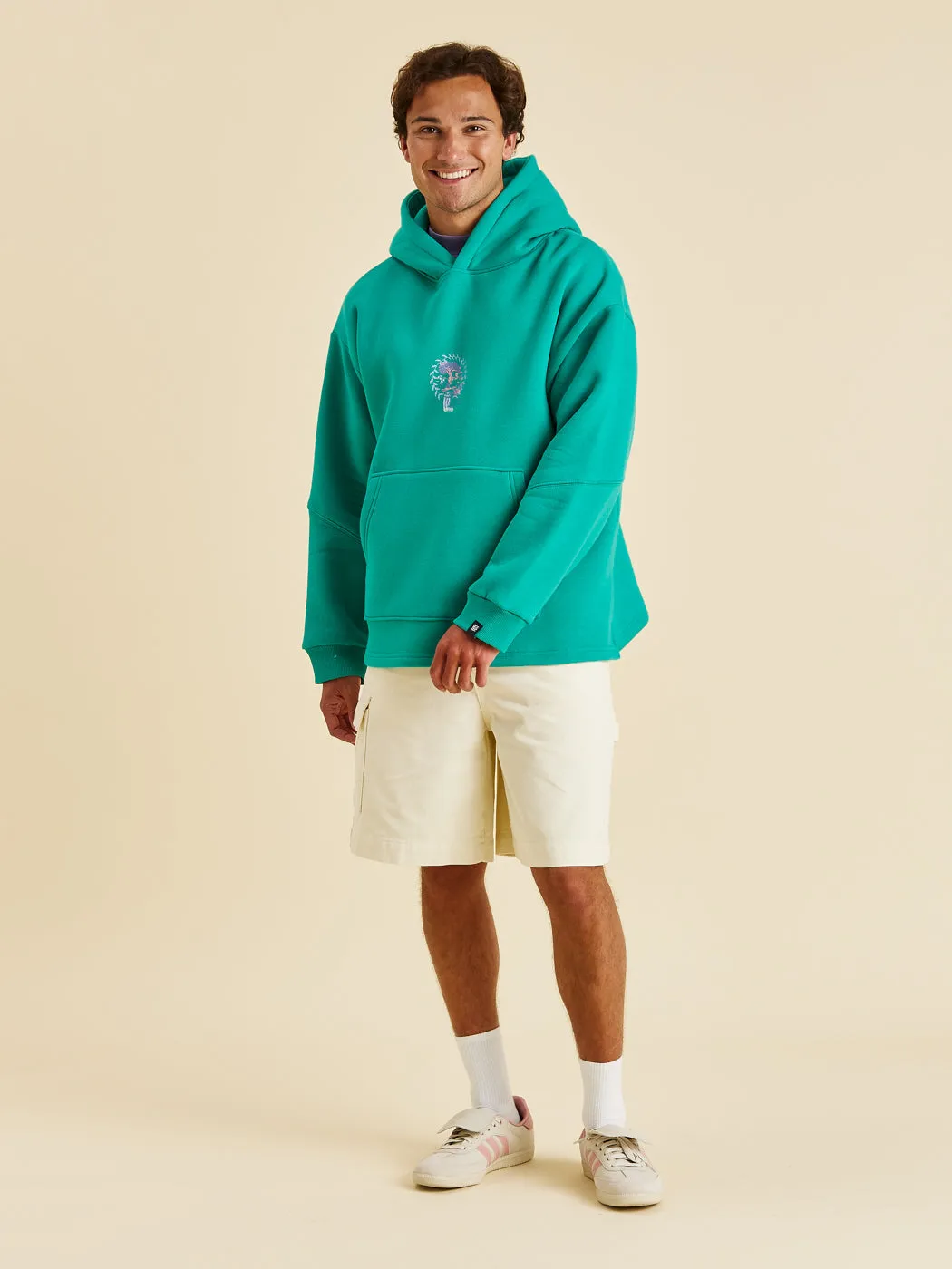 product mid range value Casual Vibes Cruz Oversized Hoodie Sea Green