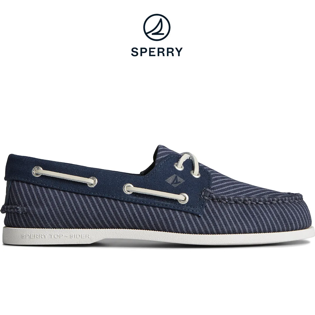 Active Design Sperry Men's Authentic Original? Nautical Leather Boat Shoe Navy (STS25254)
