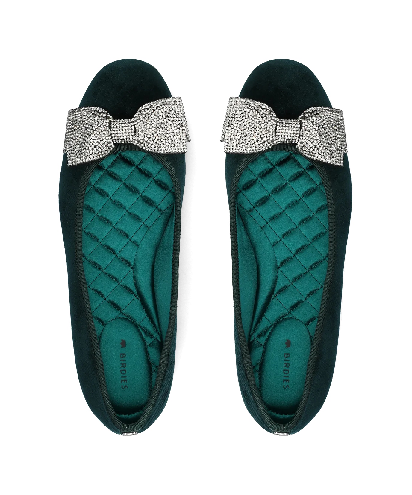 The Hummingbird Jewelry Bow - Royal Green Velvet Comfortable Feel