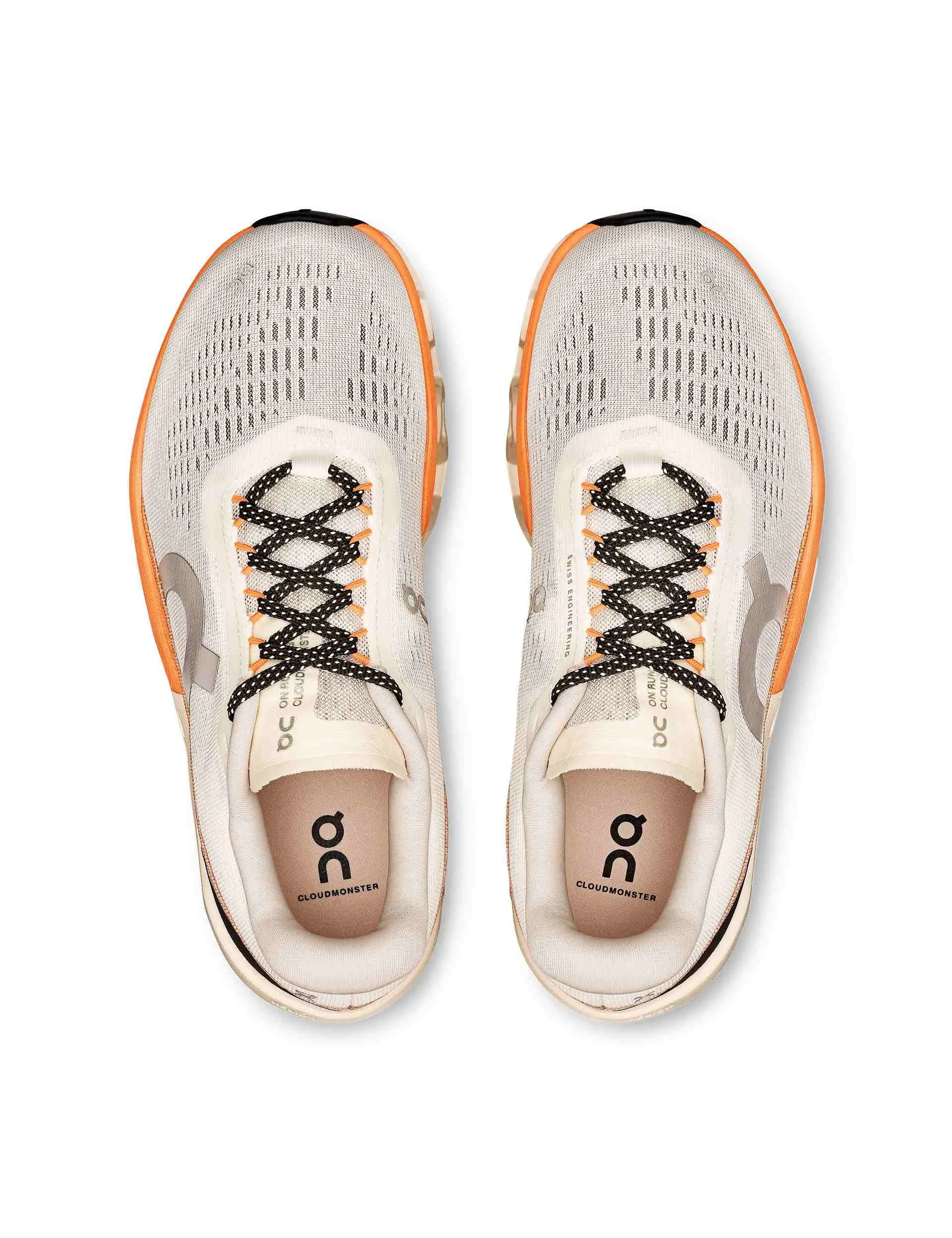Cloudmonster 2 - Ivory/Tangerine multi - density sole aluminum - reinforced shoes