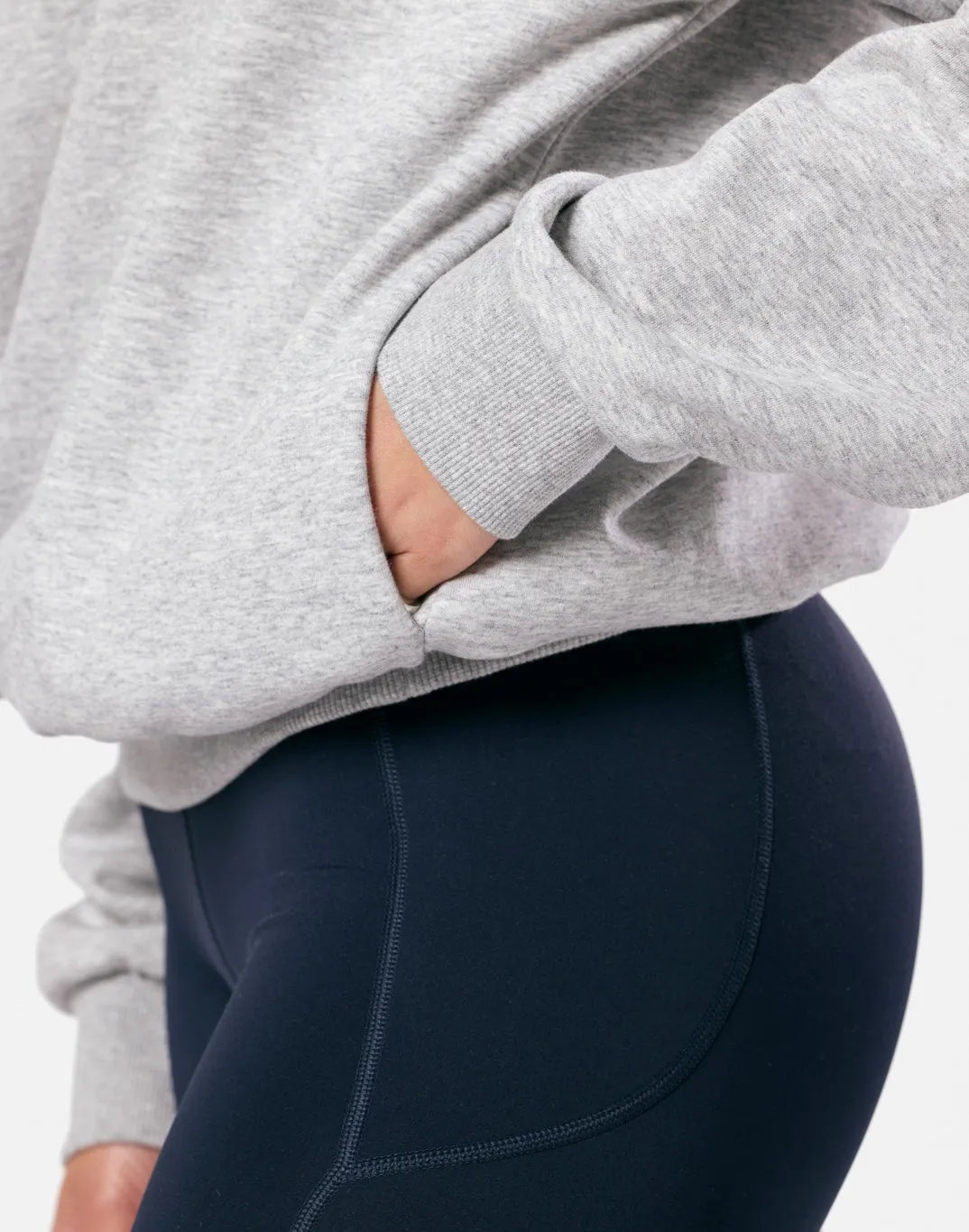 Clubhouse Hoodie in Grey Marl Versatile Layer Fresh Chic