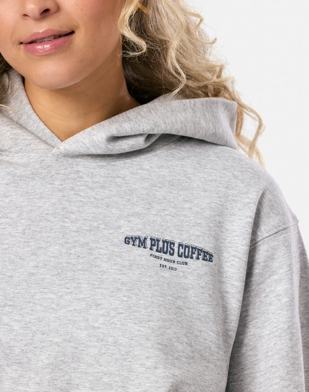 Clubhouse Hoodie in Grey Marl Comfortable Wear product marketing