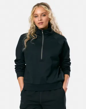 Trend Focus Urban Edge Clubhouse Quarter Zip in Black