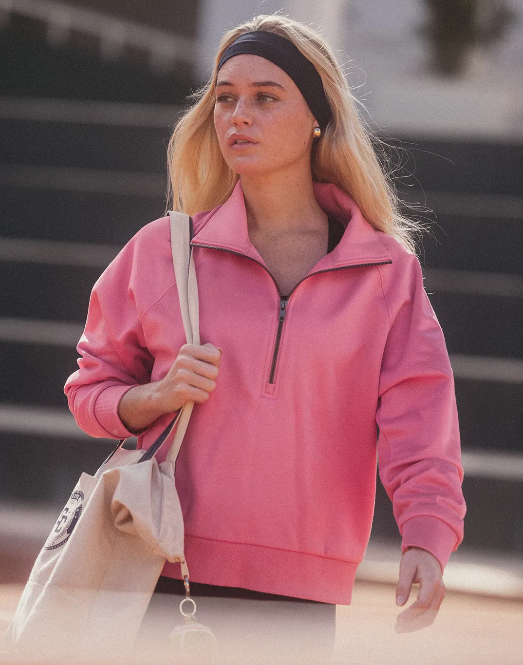 product festival wear fun Clubhouse Quarter Zip in Blush