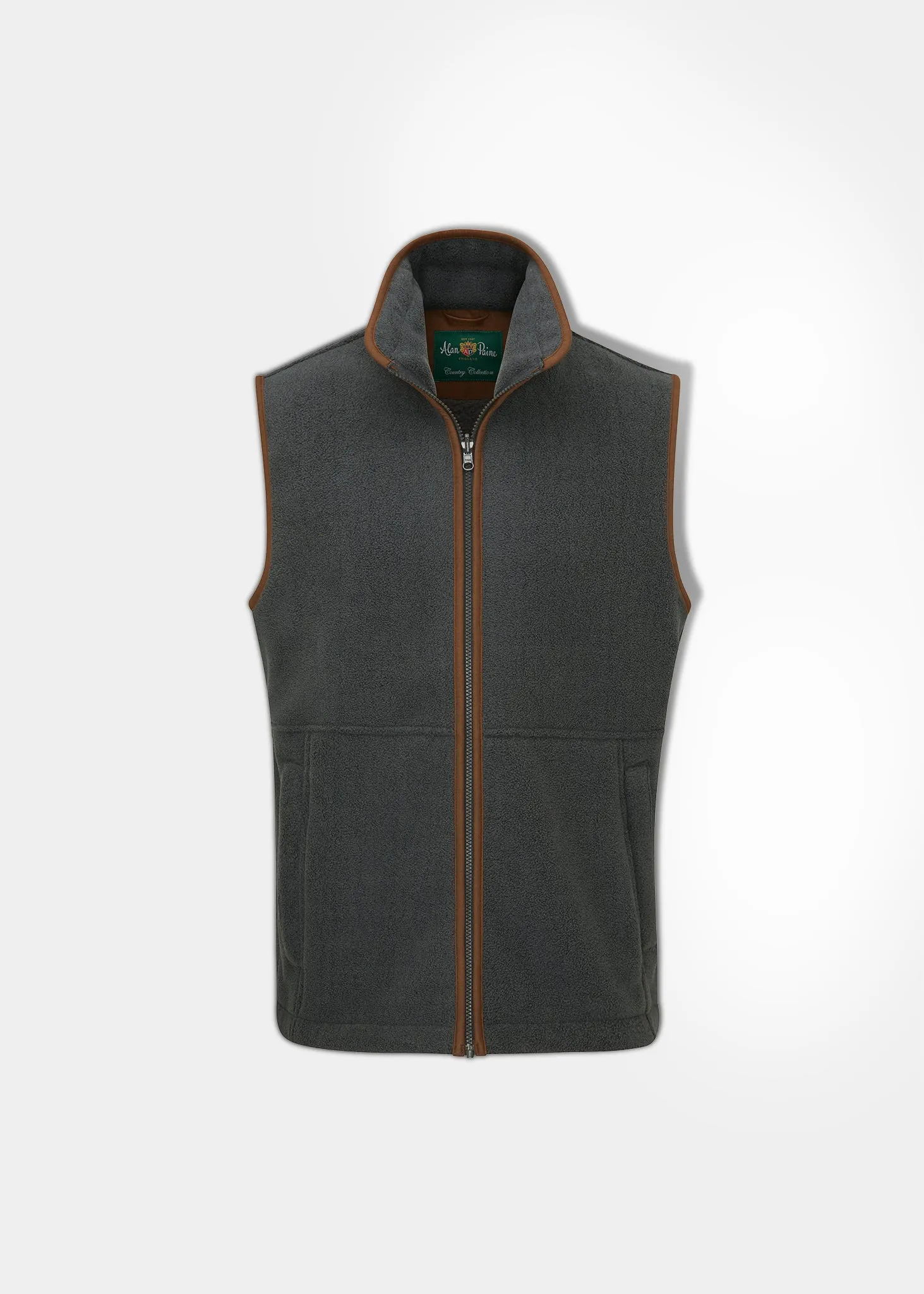 Aylsham Men's Fleece Gilet In Gunmetal - Regular Fit Insulated Shell