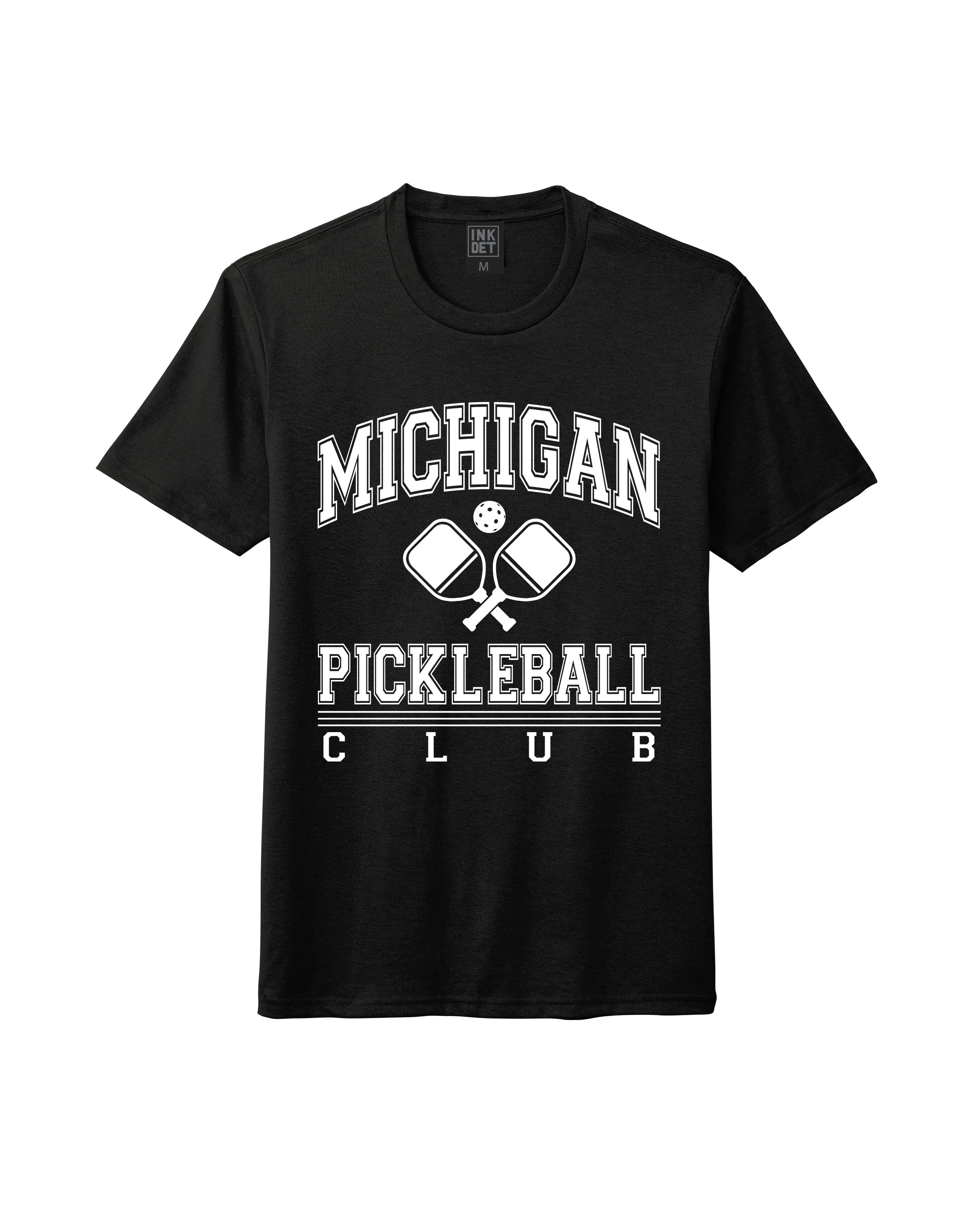 Ink Detroit - Michigan Pickleball T-Shirt - Available in 2 Colors Classic Smart V-Neck
