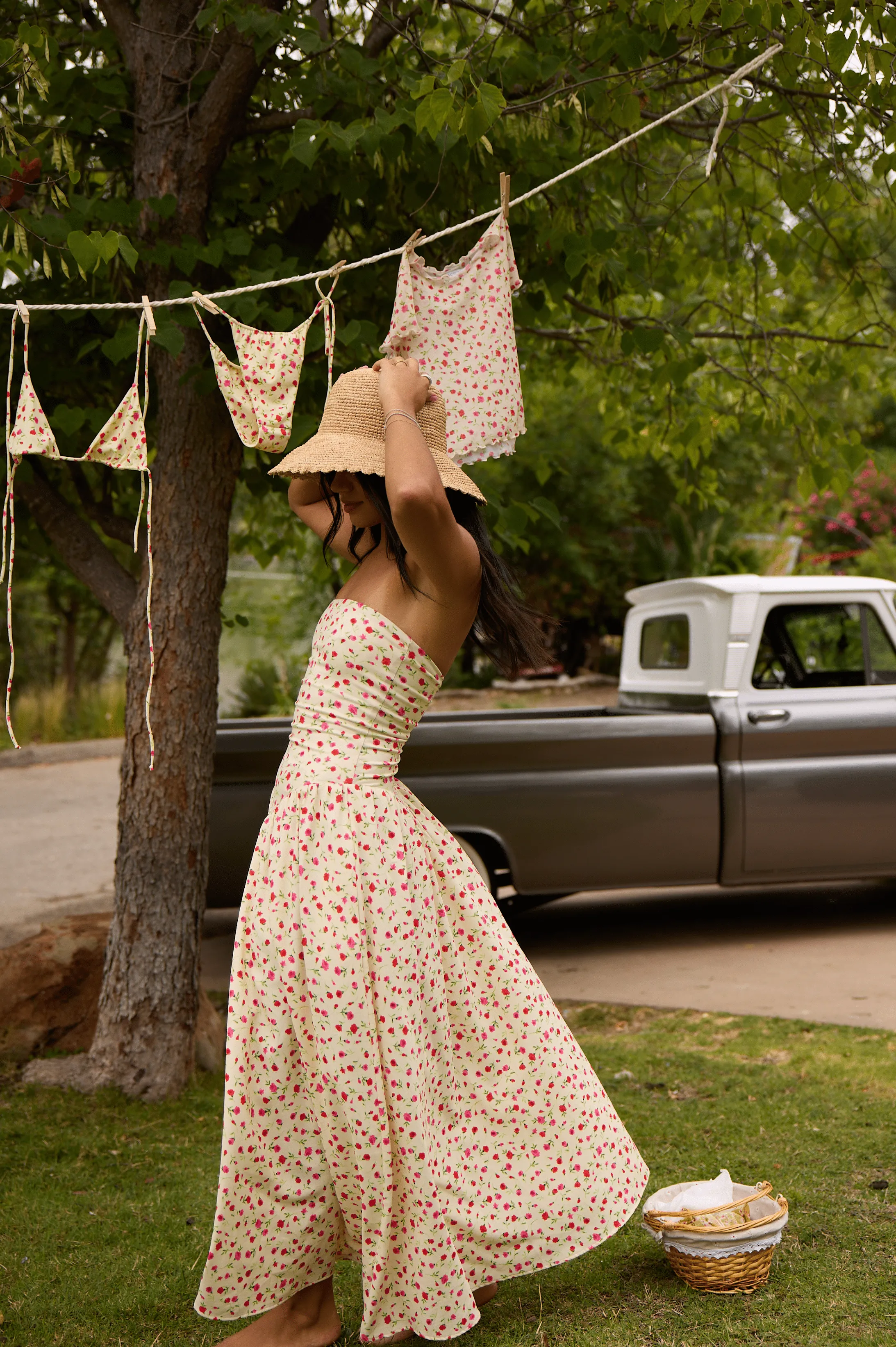 Mackenzie Dress in Buttercream Textured Flow Soft cotton dress