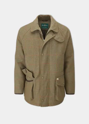 Combrook Men's Waterproof Tweed Coat In Hawthorn - Regular Fit Outdoor Activity Double Layered