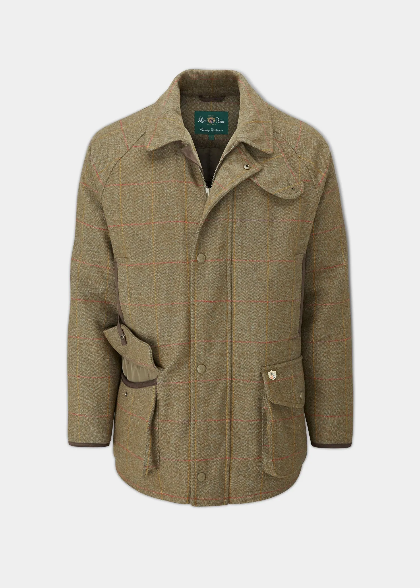 Combrook Men's Waterproof Tweed Coat In Hawthorn - Regular Fit Outdoor Activity Double Layered