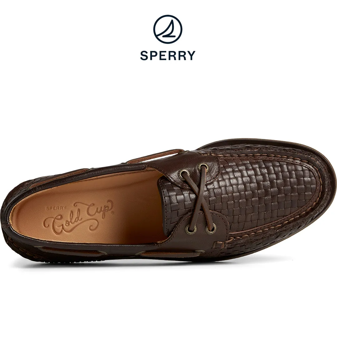 Fast Errand Sandals style Men's Authentic Original? Gold Cup? Woven Boat Shoe - Brown (STS25052)
