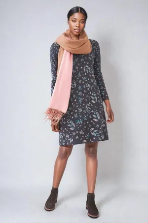 Fleur Jacquard Jersey Dress Clean Edge Textured Layers