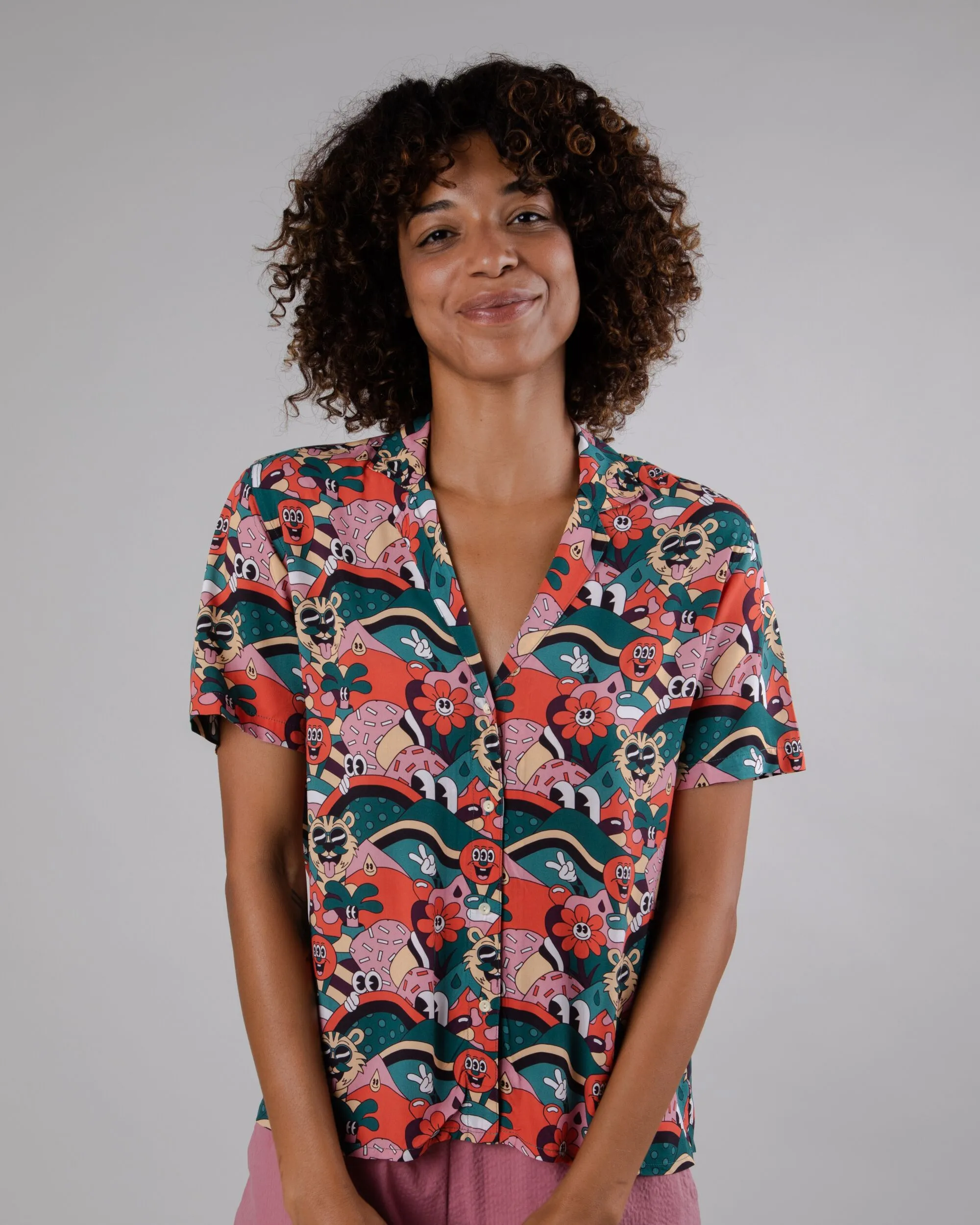 Pullover Yeye Weller Aloha Blouse Red