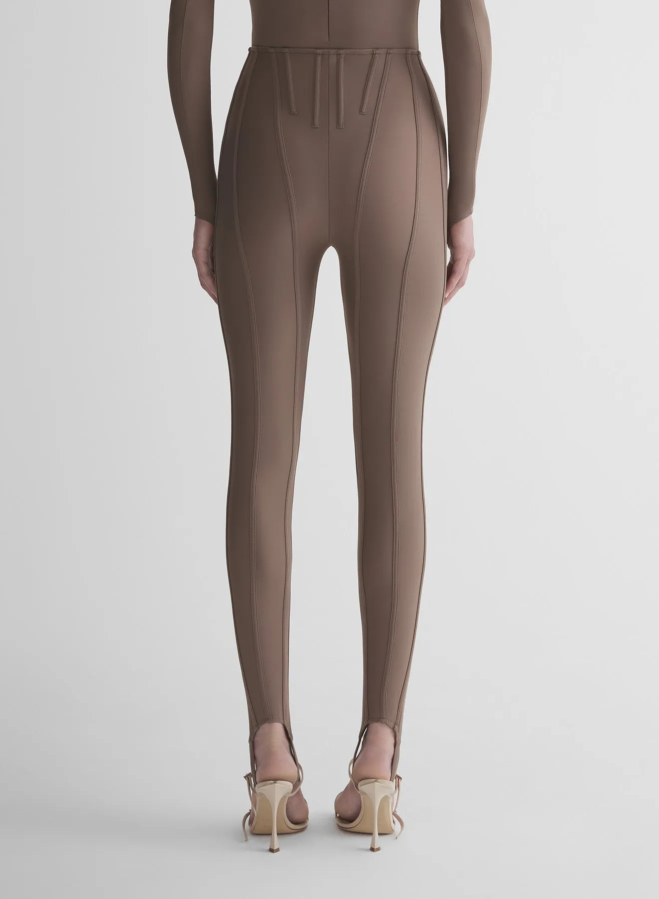 Core Fit mocha corseted leggings