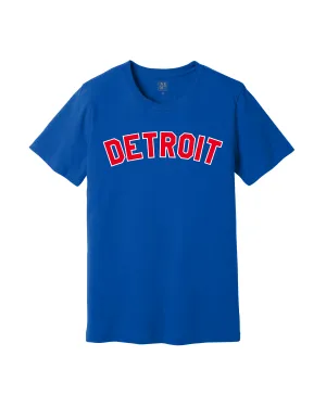 Glossy Look Sleek Comfort Fit Ink Detroit - Classic Detroit Basketball Colorway T-Shirt Royal Blue