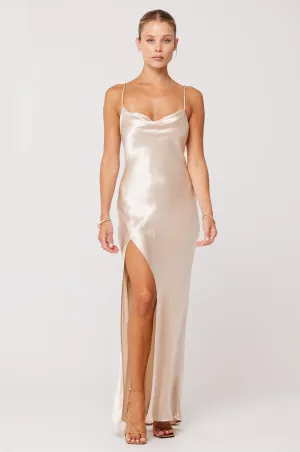 River Slip in Champagne Striped-Pattern