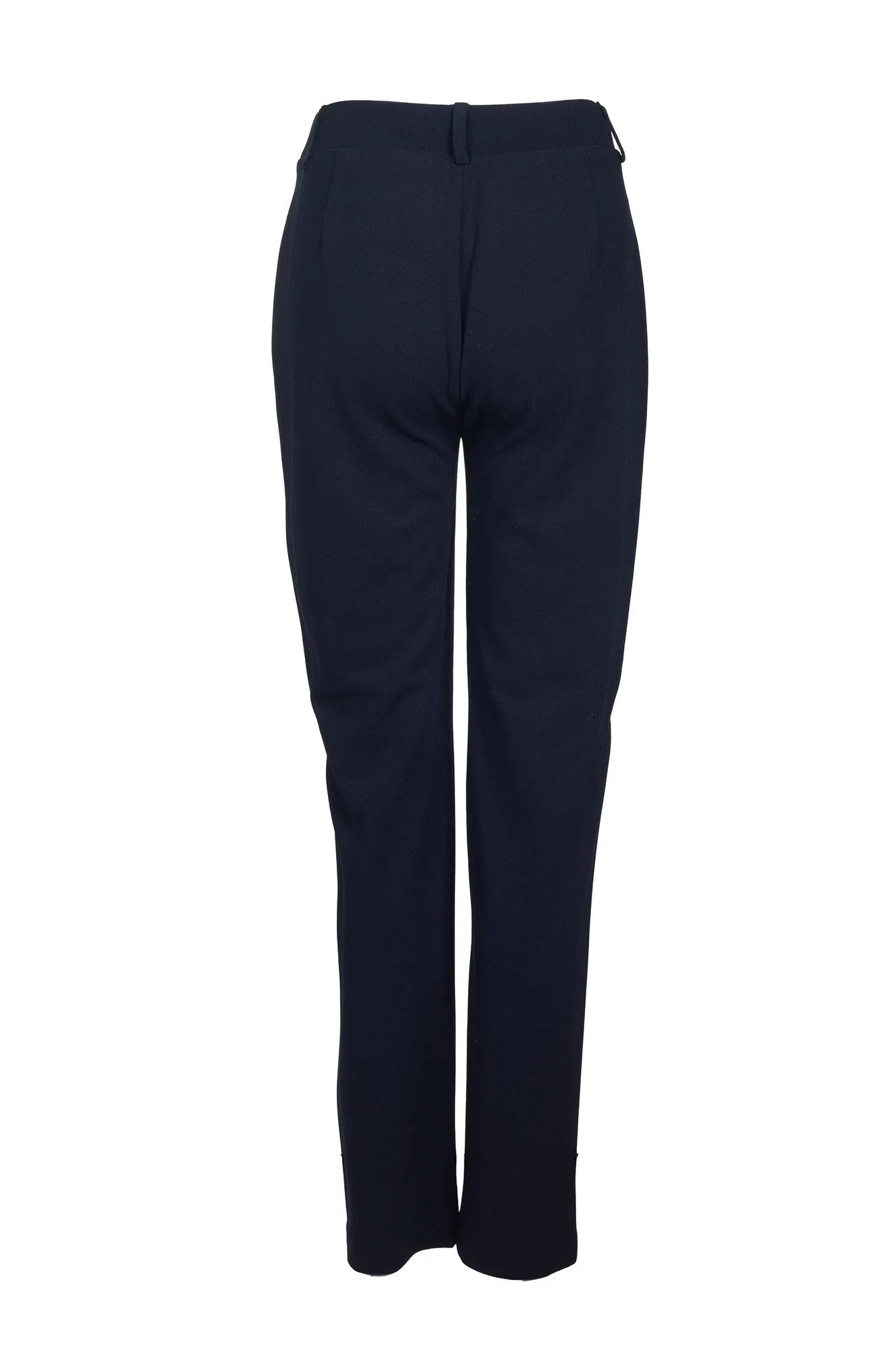 Casual Fit Design Short pull on Stretch Crepe Pants | NAVY | 8222B1