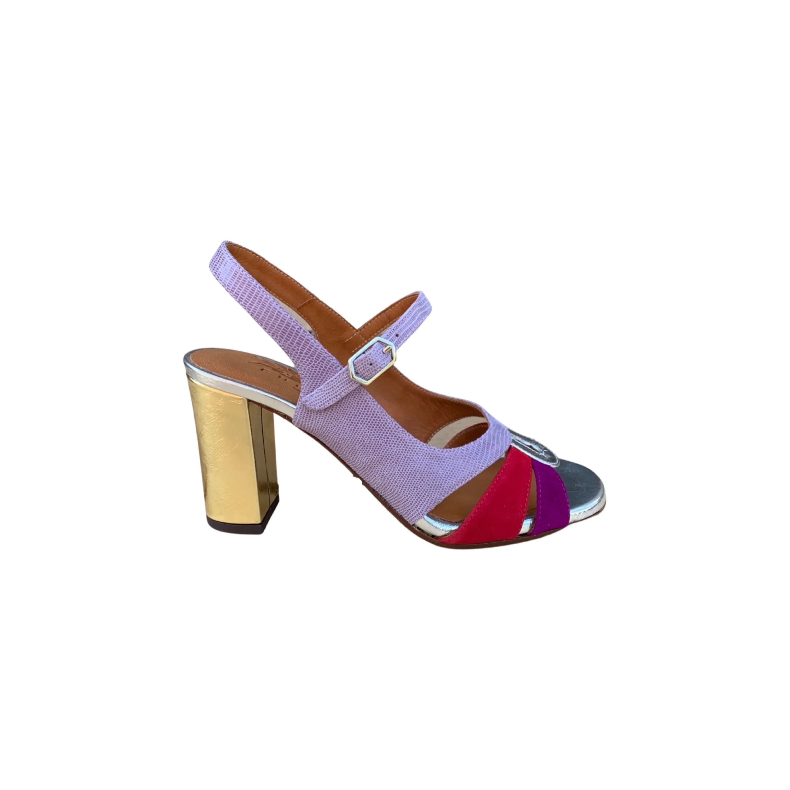 New Drop All Day Comfort Engineering Badena Silver/Gold Berry Sandal