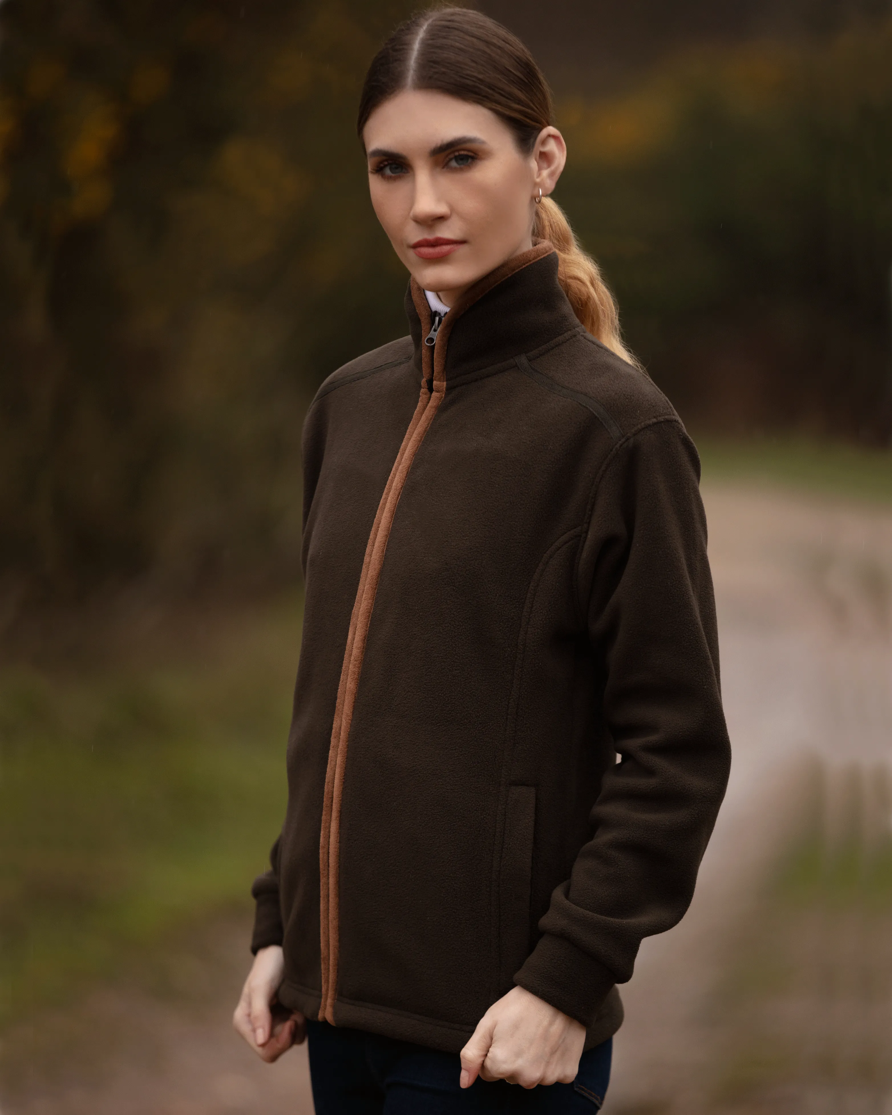 LF202 - Ladie's Fleece Jacket - KHAKI Casual Fit