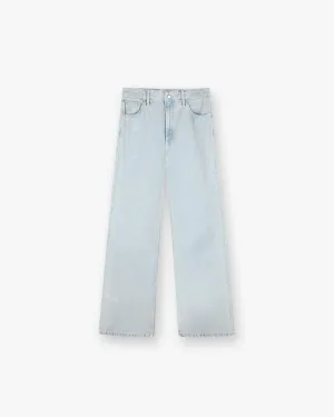 Mid Rise Wide Leg Jean - Washed Blue Casual Movement