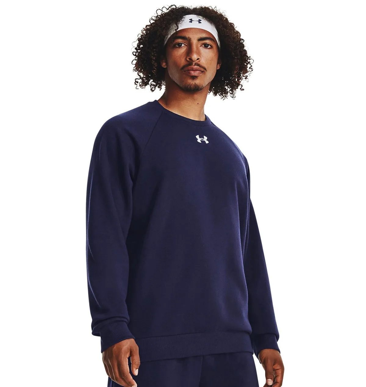 UA Rival Fleece Crew | BLACK/WHITE Beach Cover Lightweight Hoodie