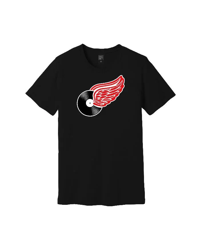 Everyday Comfort Style Ink Detroit Motown Wing T-Shirt - Black