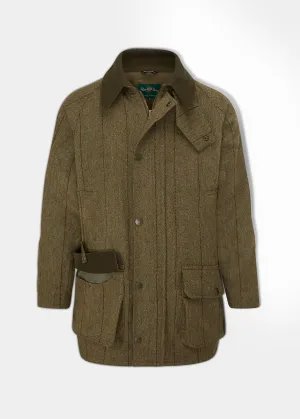 Weather Fit MoistureWickingLining Rutland Men's Tweed Waterproof Shooting Coat In Oakley