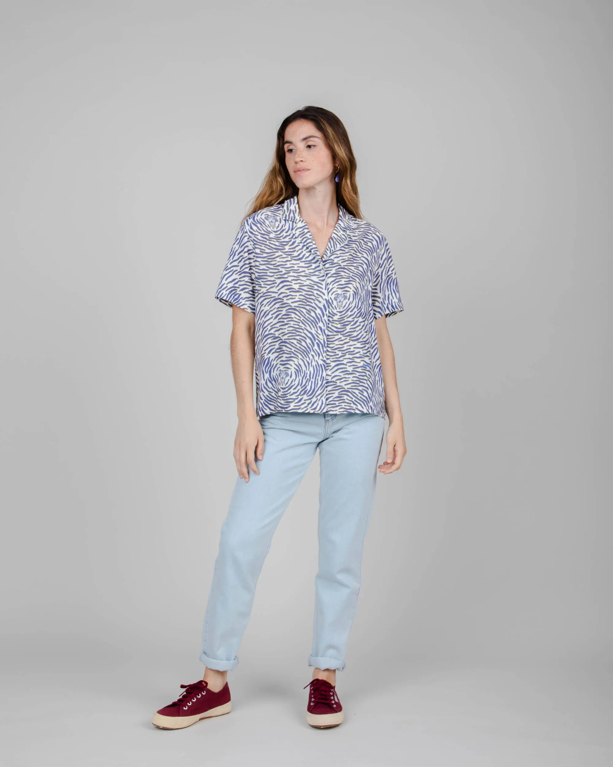 Asis Percales Tiger Aloha Blouse White Kids clothing Chic Smart